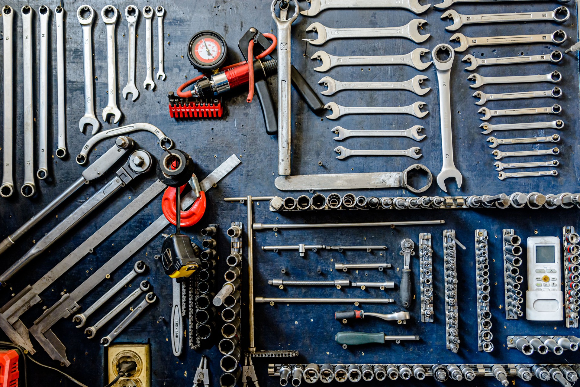Various Tools Inside the Auto Service.