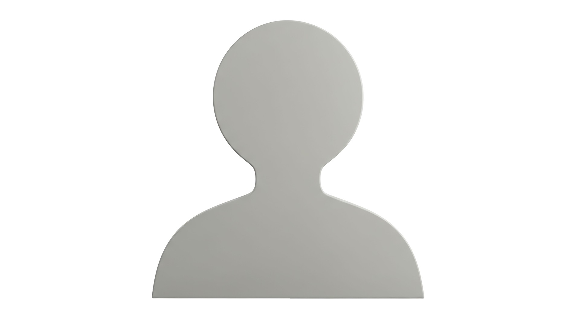 Isolated Generic Person Icon for Profile and User